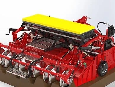 Acamadora RSF con tolva, render de fábrica