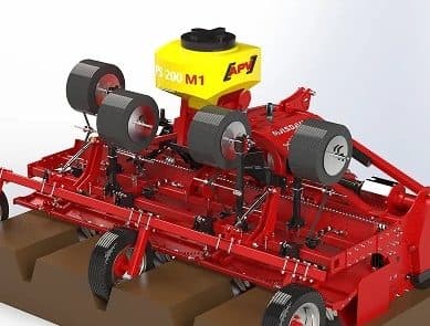 Acamadora RSF con sembradora, render de fábrica